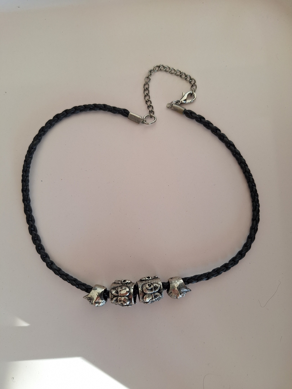 Vintage Skull Pendant Black Necklace